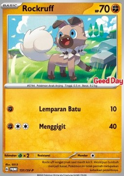 Rockruff (SV-P/ID 151) Scarlet & Violet Indonesian Promos