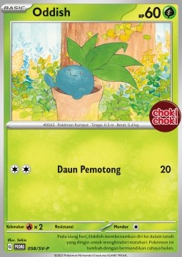 Oddish (SV-P/ID 058) Scarlet & Violet Indonesian Promos