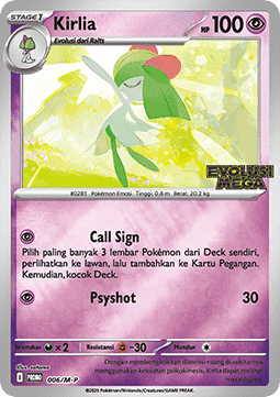Kirlia (M-P/ID 006) M-P Indonesian Promos