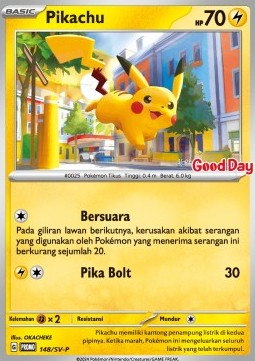 Pikachu (SV-P/ID 148) Scarlet & Violet Indonesian Promos