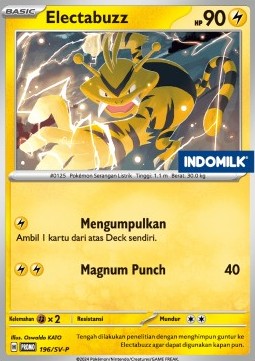 Electabuzz (SV-P/ID 196) Scarlet & Violet Indonesian Promos
