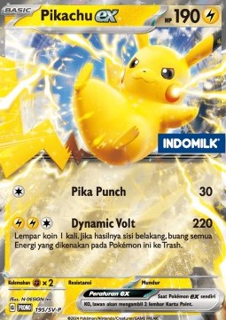 Pikachu ex (SV-P/ID 195) Scarlet & Violet Indonesian Promos
