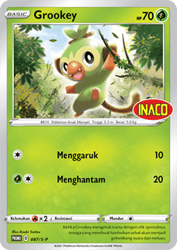Grookey (S-P/ID 087) Sword & Shield Indonesian Promos