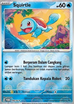 Squirtle (SV-P/ID 116) Scarlet & Violet Indonesian Promos