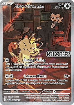 Team Rocket's Meowth (SV-P/ID 253) Scarlet & Violet Indonesian Promos