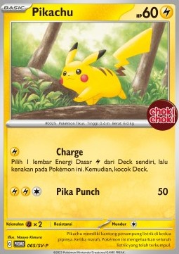 Pikachu (SV-P/ID 065) Scarlet & Violet Indonesian Promos