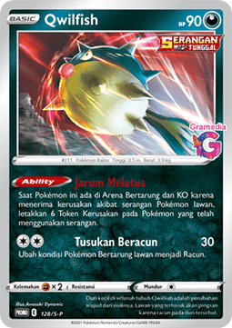 Qwilfish (S-P/ID 128) Sword & Shield Indonesian Promos